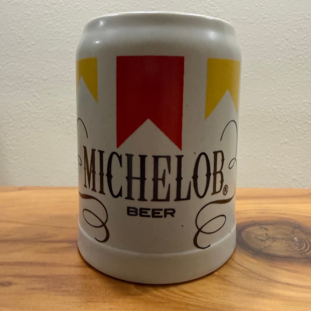 Vintage 80s Michelob Ceramarte‎ Ceramic Stonewear Beer Mug Stein